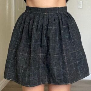 Wool Mini skirt, Black/multicolored, Robyn Brand